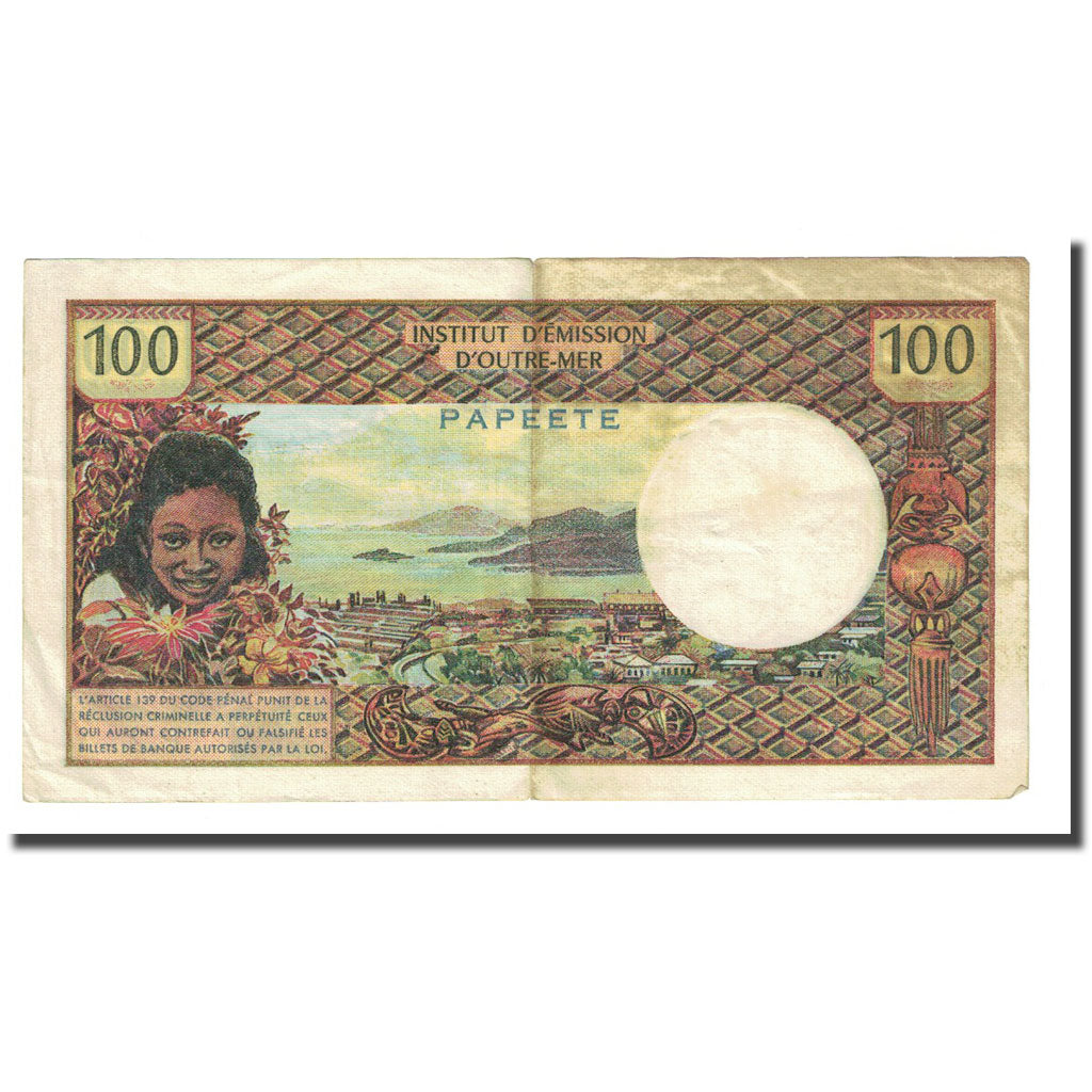 Banknote, Tahiti, 100 Francs, Undated (1971), KM:23, EF(40-45)