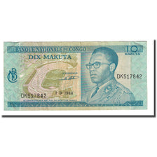 Billete, 10 Makuta, República Democrática de Congo, 1968-09-01, KM:9a, BC