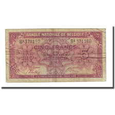 Banknote, Belgium, 5 Francs-1 Belga, 1943-02-01, KM:121, F(12-15)