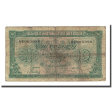Banknote, Belgium, 10 Francs-2 Belgas, 1943-02-01, KM:122, VG(8-10)
