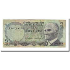 Banknote, Turkey, 5 Lira, 1976, KM:185, VF(20-25)