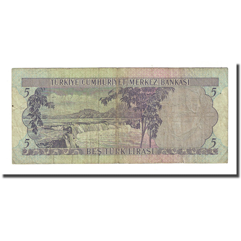 Banknote, Turkey, 5 Lira, 1976, KM:185, VF(20-25)