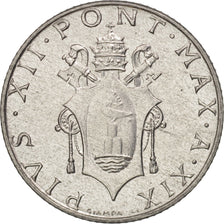 VATICAN CITY, Pius XII, 2 Lire, 1957, MS(63), Aluminum, KM:50