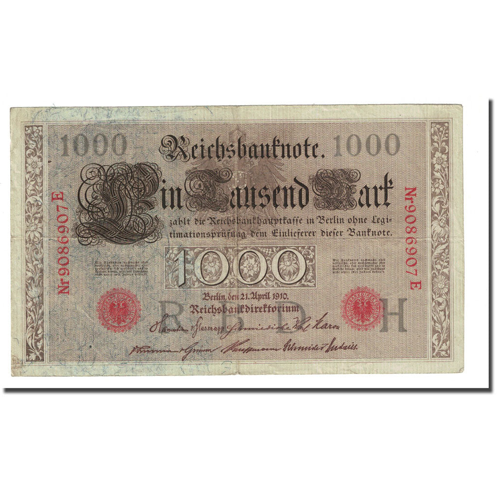 Banknote, Germany, 1000 Mark, 1910-04-21, KM:45b, EF(40-45)