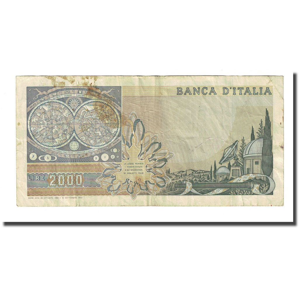 Banknote, Italy, 2000 Lire, 1983-10-24, KM:103c, VF(20-25)