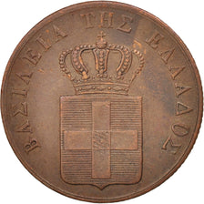 Greece, Othon, 5 Lepta, 1833, AU(50-53), Copper, KM:16