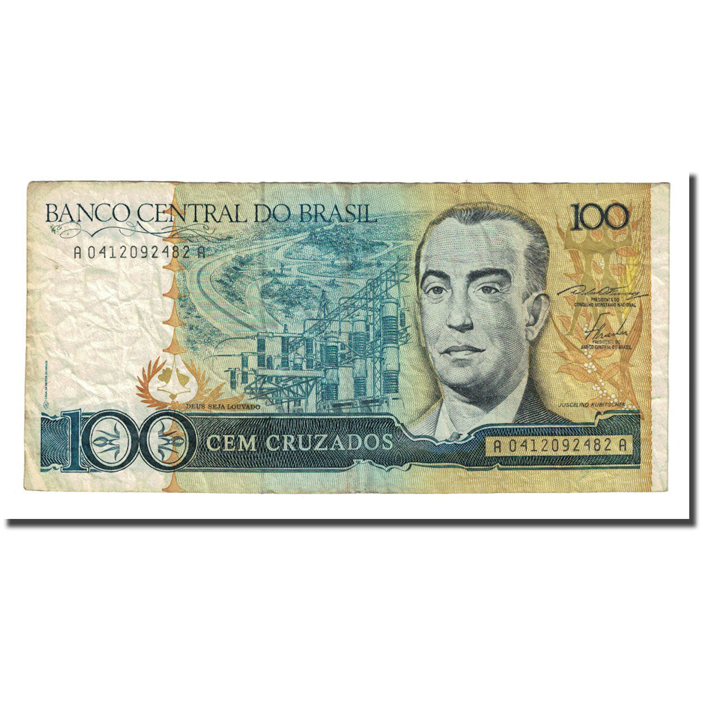 Banknote, Brazil, 100 Cruzados, 1986, KM:211a, VF(20-25)