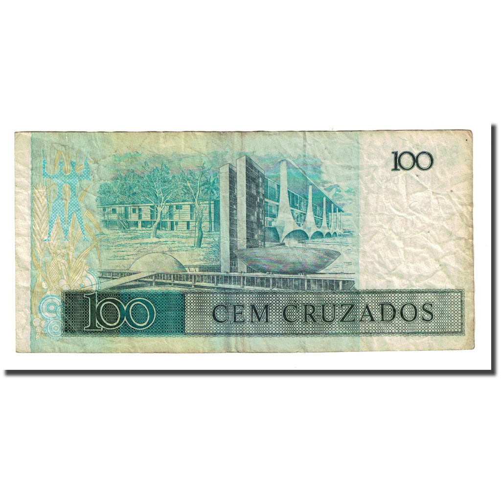 Banknote, Brazil, 100 Cruzados, 1986, KM:211a, VF(20-25)