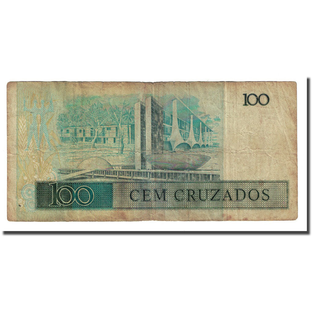 Banknote, Brazil, 100 Cruzados, 1988, KM:211d, VF(20-25)