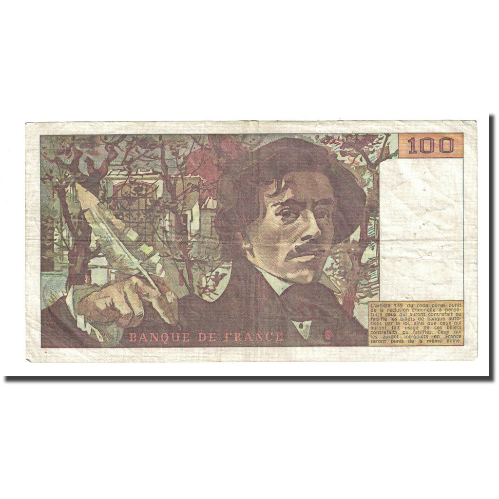 France, 100 Francs, 100 F 1978-1995 ''Delacroix'', 1978, VF(30-35)
