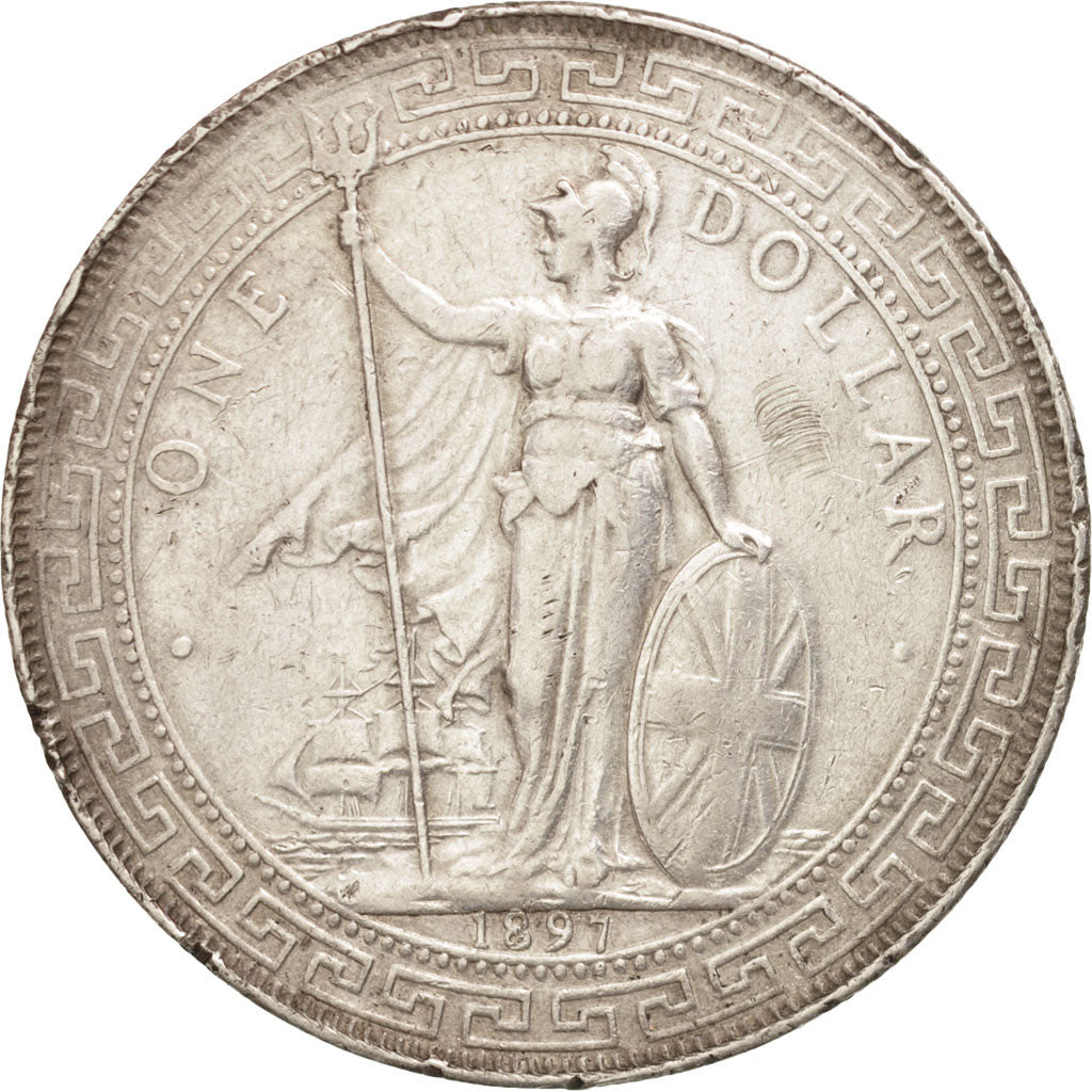 Great Britain, (no  Ruler Name), Dollar, 1897, EF(40-45), Silver, KM:T5