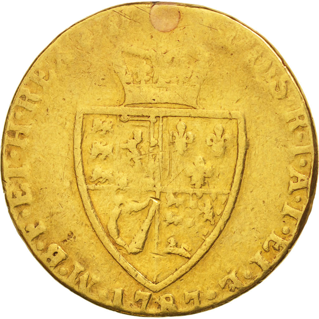 Great Britain, George III, Guinea, 1787, VG(8-10), Gold, KM:609