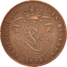 Belgium, Leopold II, 2 Centimes, 1876, EF(40-45), Copper, KM:35.1