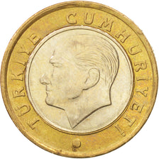 Turkey, Lira, 2011, AU(50-53), Bi-Metallic, KM:1244