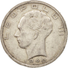 Belgium, 50 Francs, 50 Frank, 1940, EF(40-45), Silver, KM:122.1