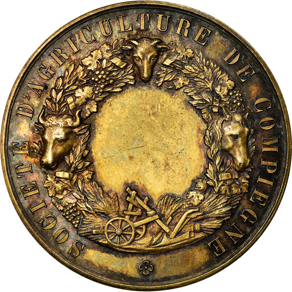 France, Medal, Société d'Agriculture de Compiègne, Olivier de Serres, De