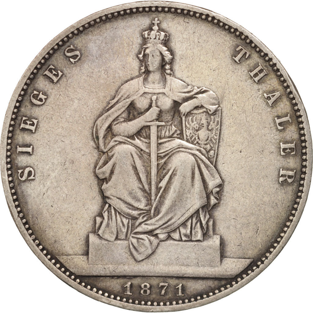German States, PRUSSIA, Wilhelm I, Thaler, 1871, Berlin, EF(40-45), Silver,KM500