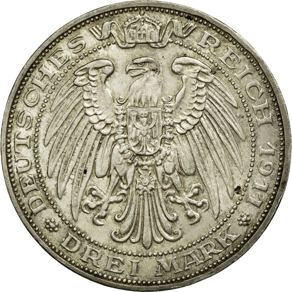 Monnaie, Etats allemands, PRUSSIA, Wilhelm II, 3 Mark, 1911, Berlin, TTB+