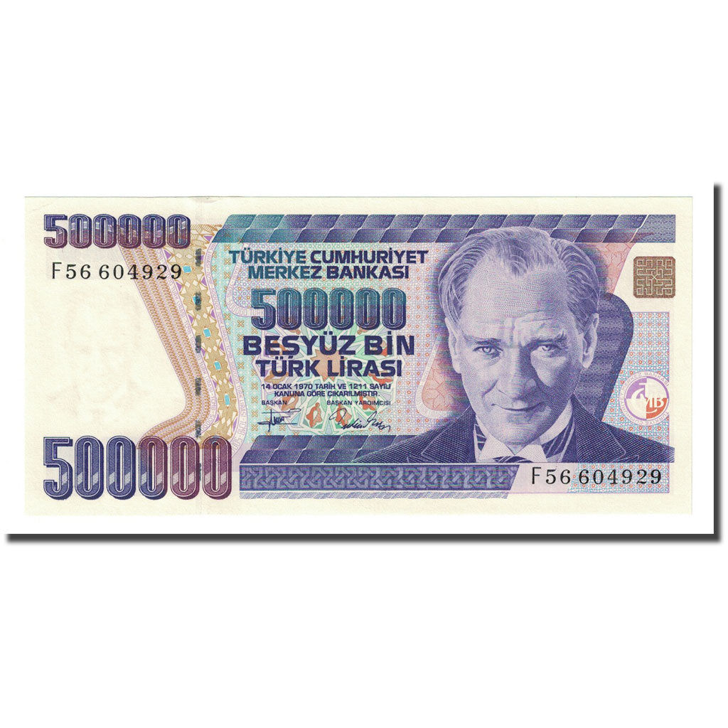 Banknote, Turkey, 500,000 Lira, L.1970, KM:212, UNC(65-70)