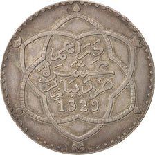 Coin, Morocco, 'Abd al-Hafiz, Rial, 10 Dirhams, 1911, bi-Bariz, Paris