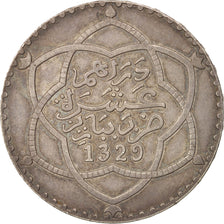 Coin, Morocco, 'Abd al-Hafiz, Rial, 10 Dirhams, 1911, bi-Bariz, Paris