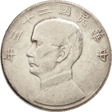CHINA, REPUBLIC OF, Dollar, Yuan, 1934, EF(40-45), Silver, KM:345