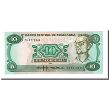 Banknote, Nicaragua, 10 Cordobas, 1985, KM:151, UNC(65-70)