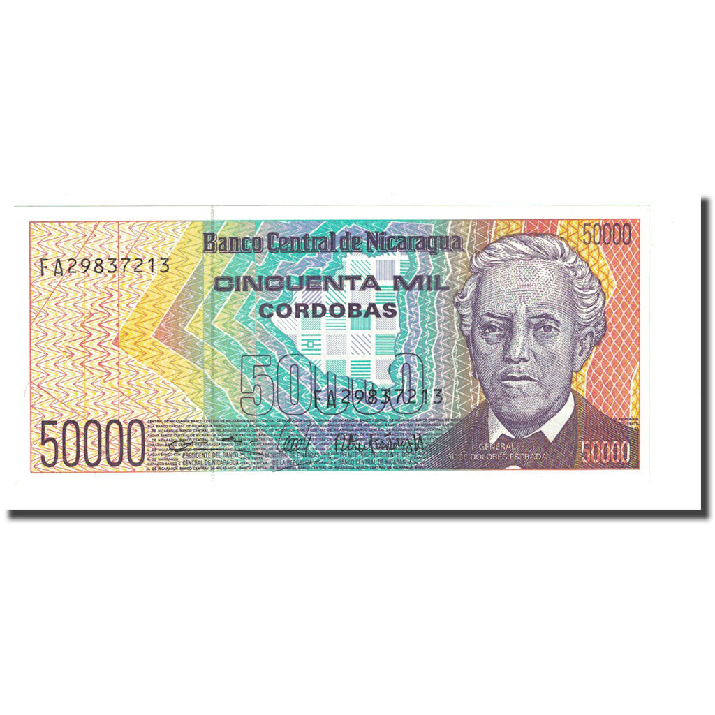 Banconote, Nicaragua, 50,000 Córdobas, Undated (1989), KM:161, FDS