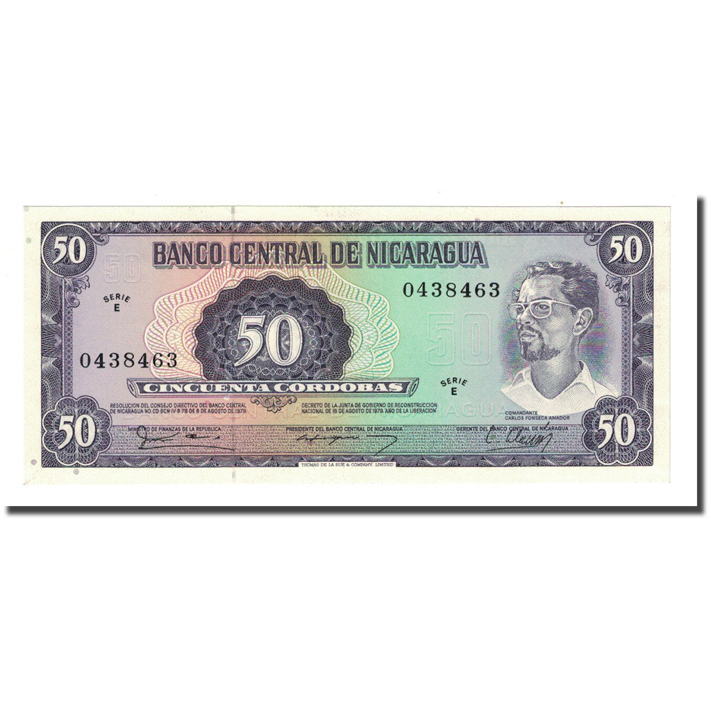 Banknote, Nicaragua, 50 Cordobas, D.1979, KM:131, UNC(65-70)