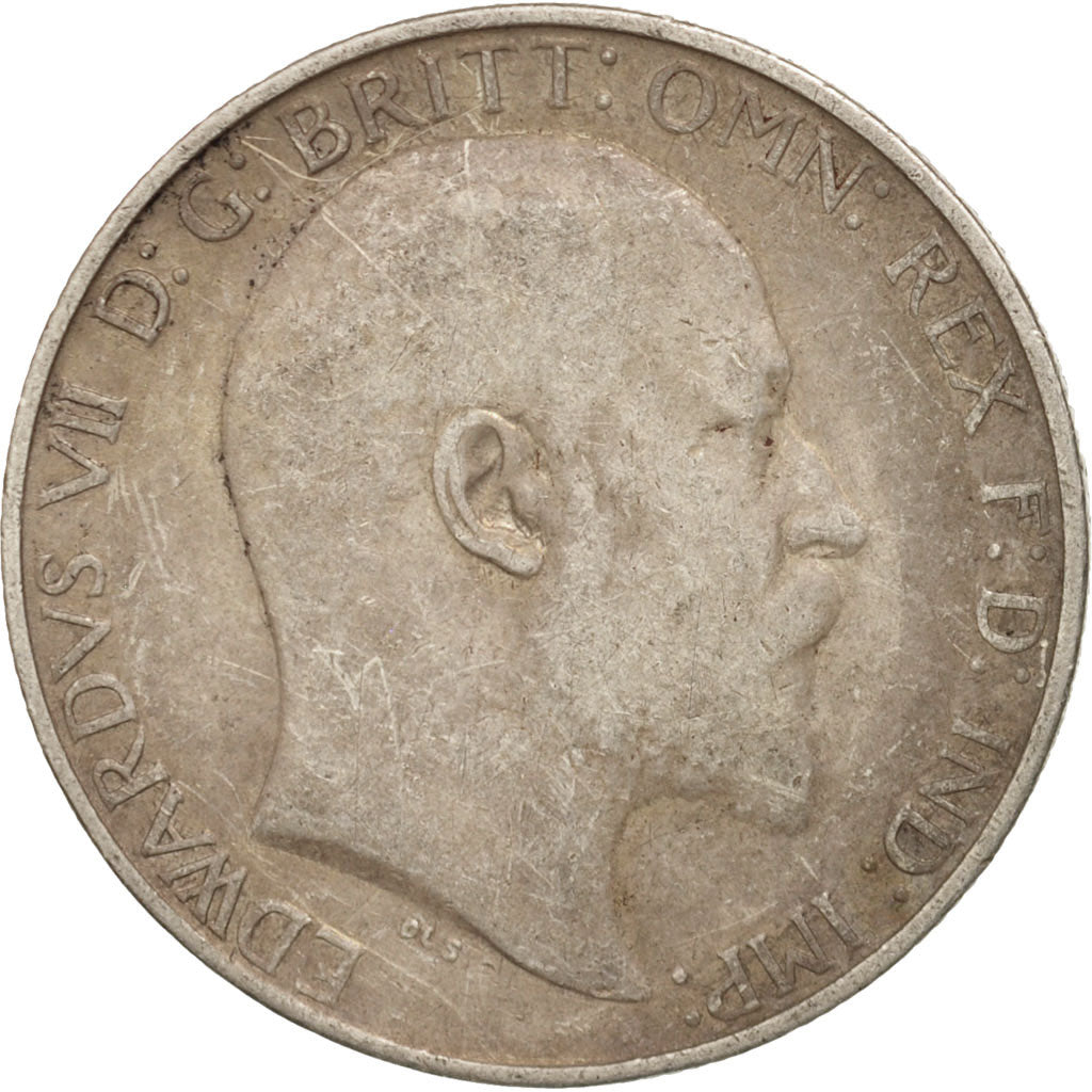 Great Britain, Edward VII, Florin, Two Shillings, 1910, VF(20-25), Silver, KM801