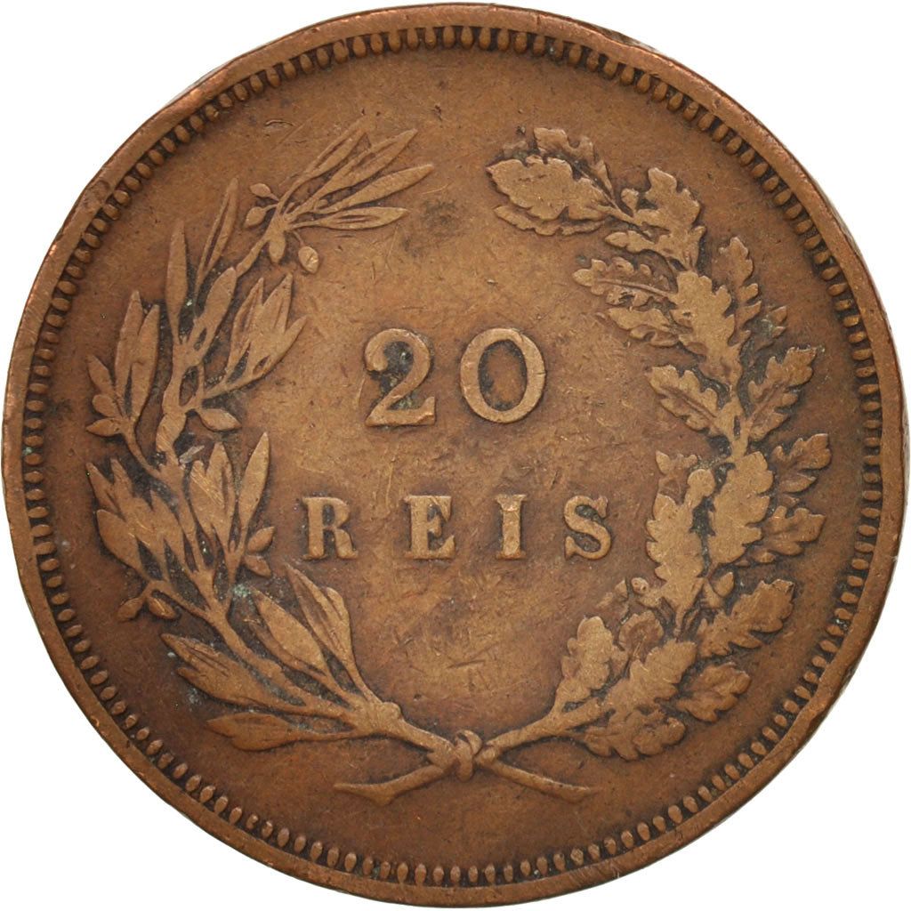 Portugal, Carlos I, 20 Reis, 1891, EF(40-45), Bronze, KM:533