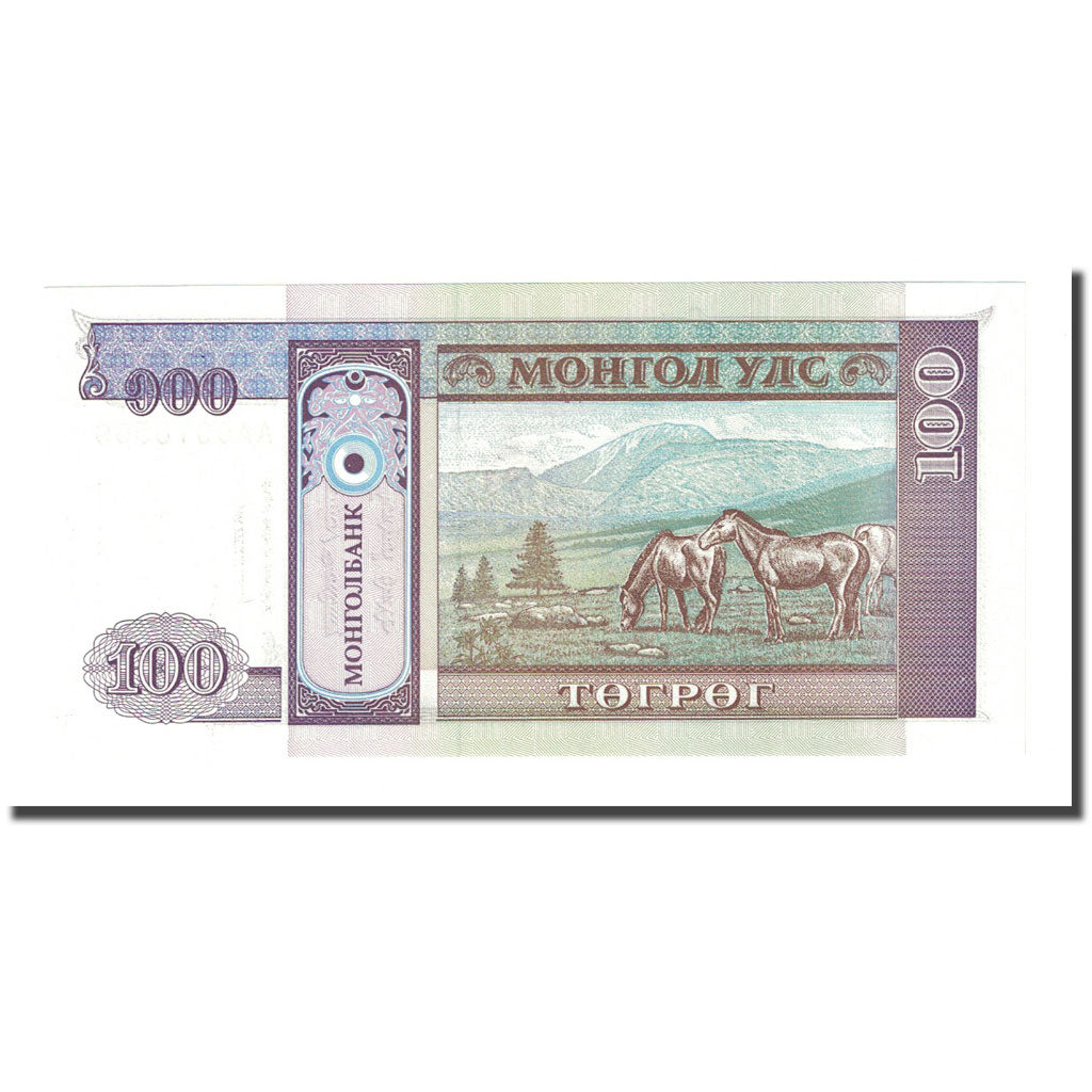 Banknote, Mongolia, 100 Tugrik, 1993, KM:57, UNC(65-70)