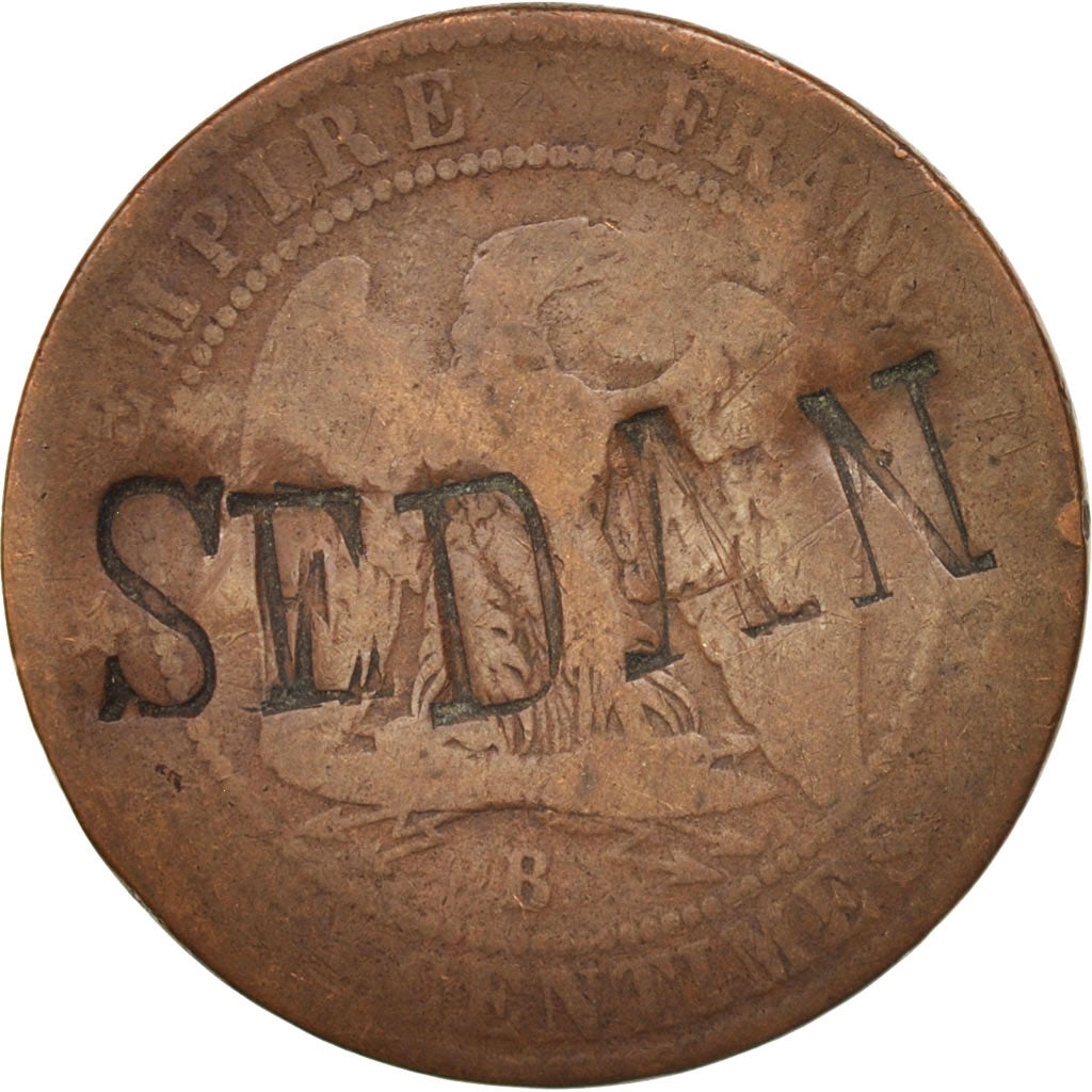 France, Napoleon III, 10 Centimes, 1854, Rouen, B, Bronze, KM 771.2, Gadoury 248