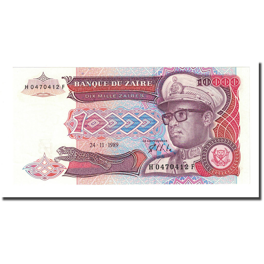 Banknote, Zaire, 10,000 Zaïres, 1989-11-24, KM:38a, UNC(65-70)