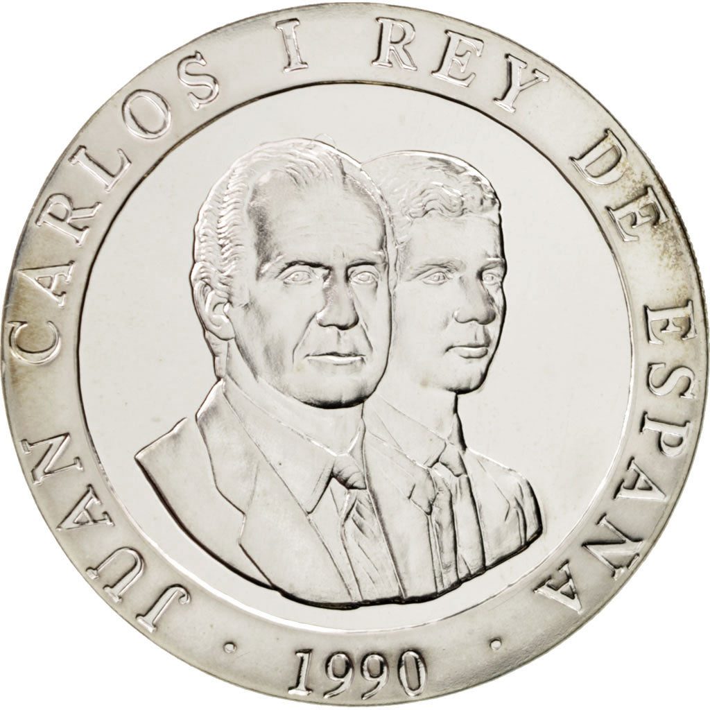 Coin, Spain, Juan Carlos I, 2000 Pesetas, 1990, Madrid, MS(65-70), Silver