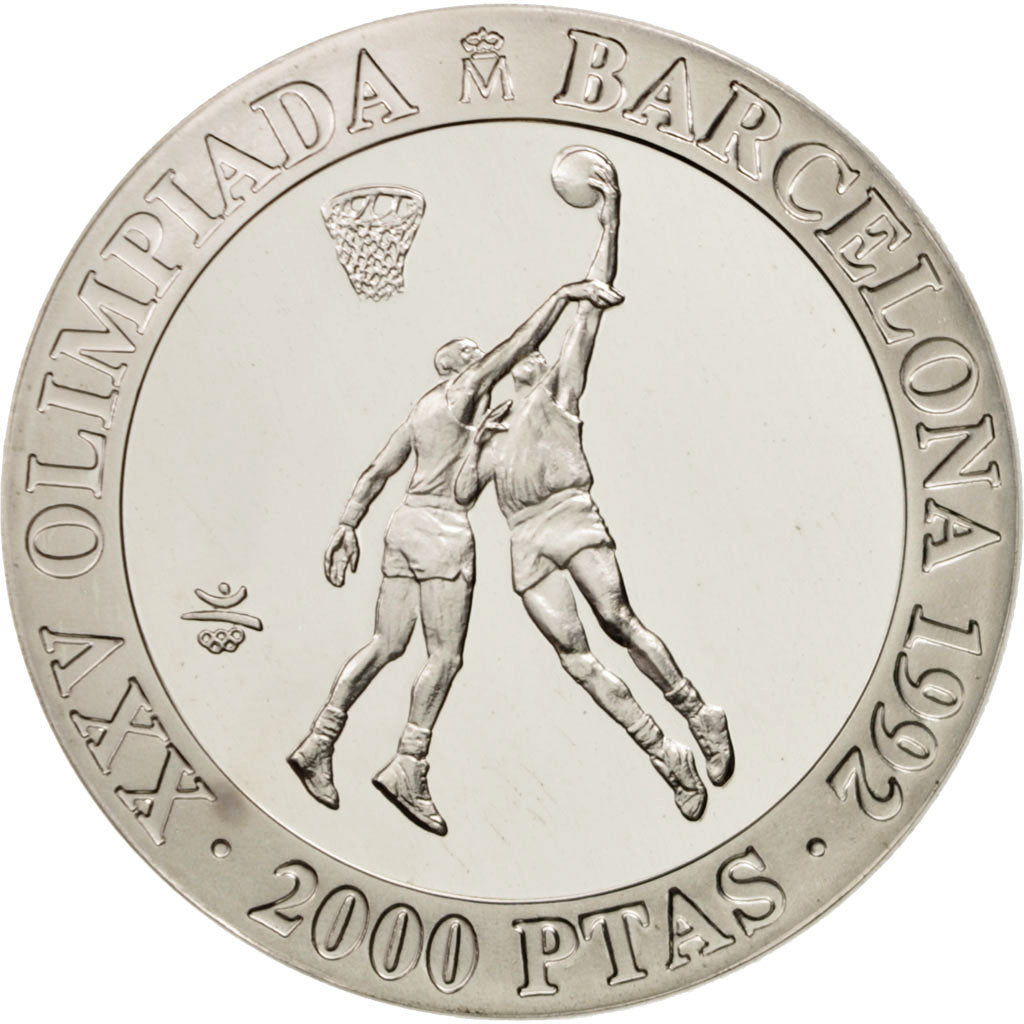 Coin, Spain, Juan Carlos I, 2000 Pesetas, 1990, Madrid, MS(65-70), Silver