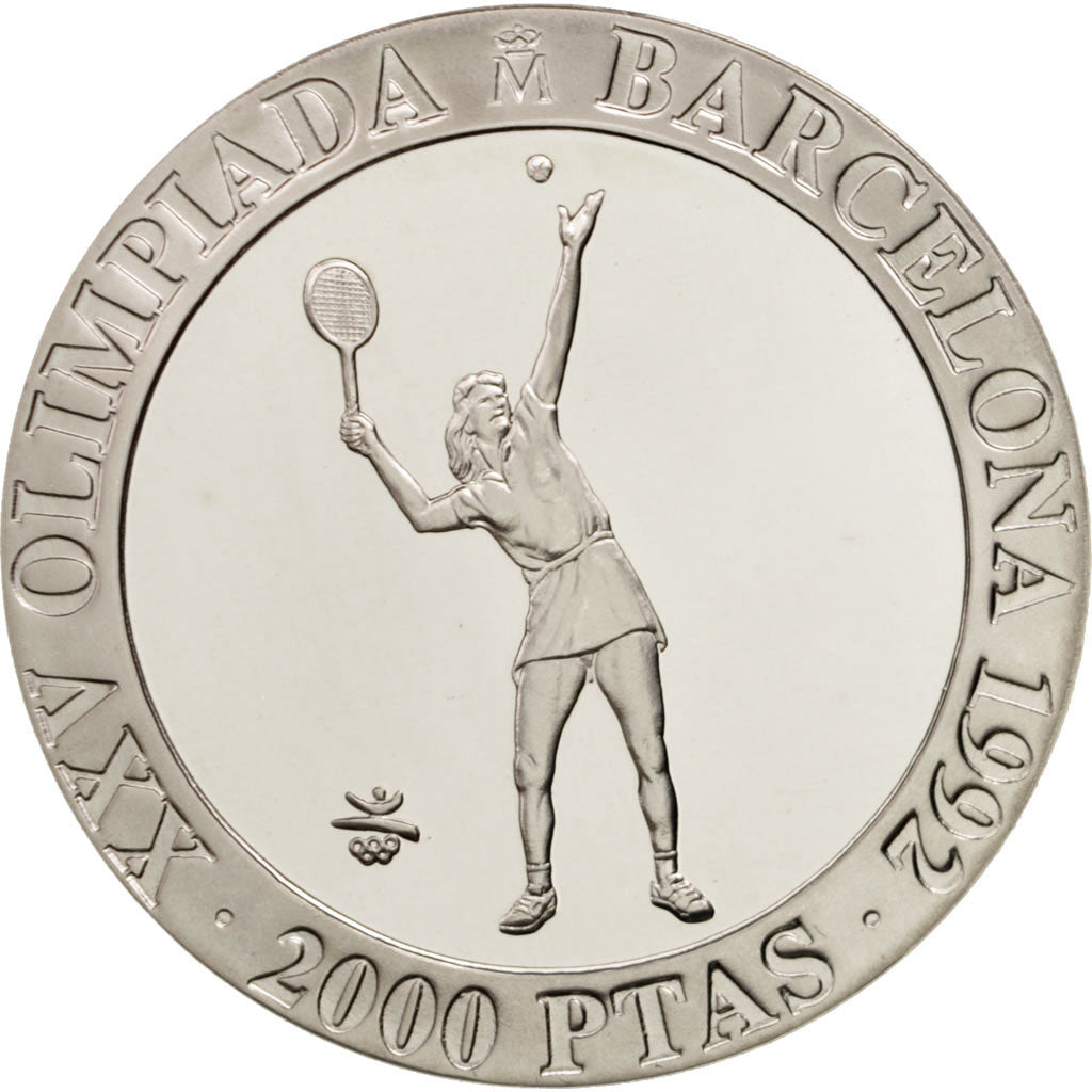 Spain, Juan Carlos I, 2000 Pesetas, 1991, Madrid, MS(65-70), Silver, KM:888