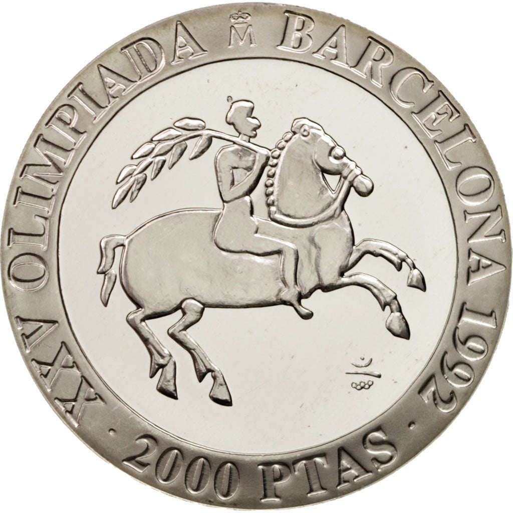 Coin, Spain, Juan Carlos I, 2000 Pesetas, 1991, Madrid, MS(65-70), Silver