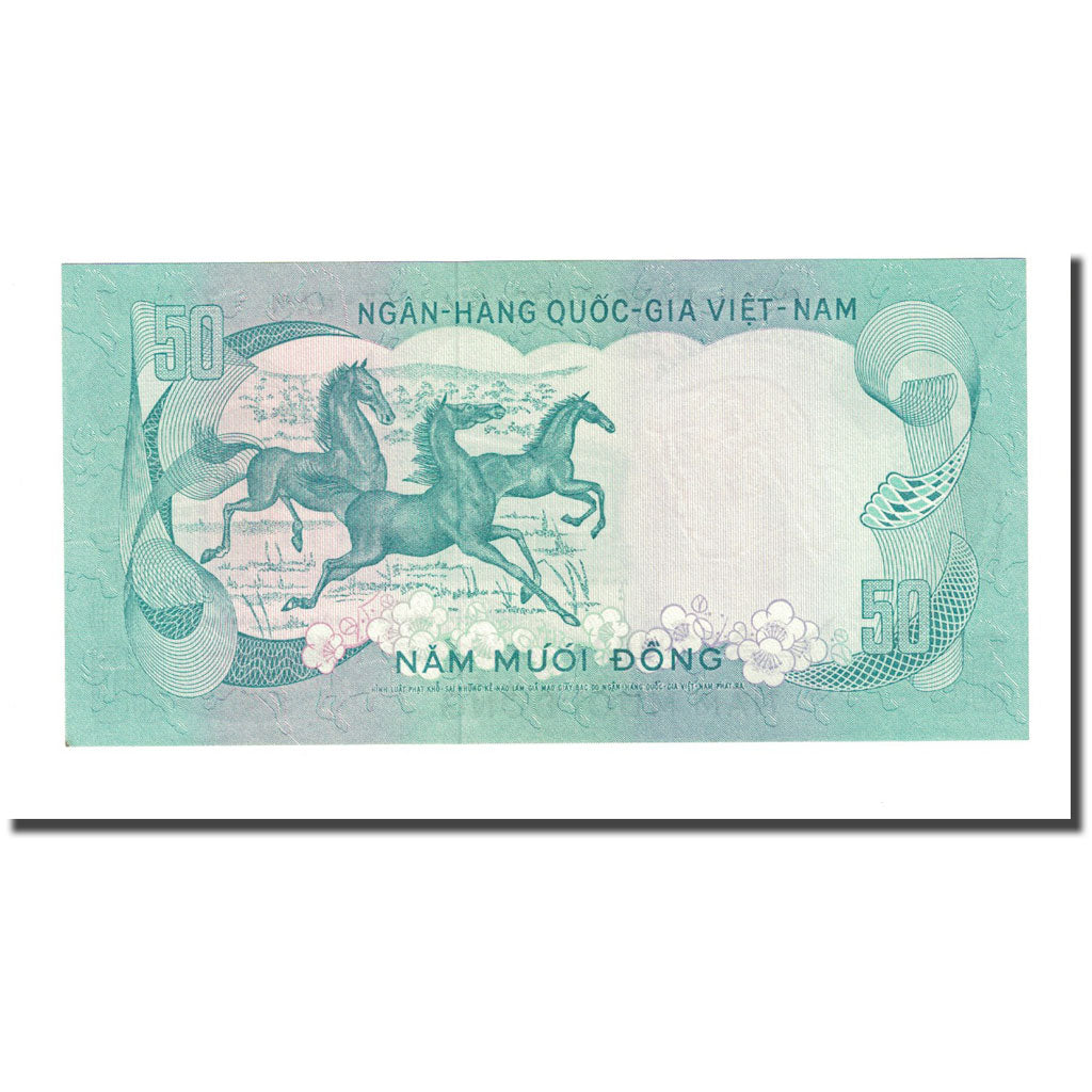 Billet, South Viet Nam, 50 D<ox>ng, Undated (1972), KM:30a, NEUF