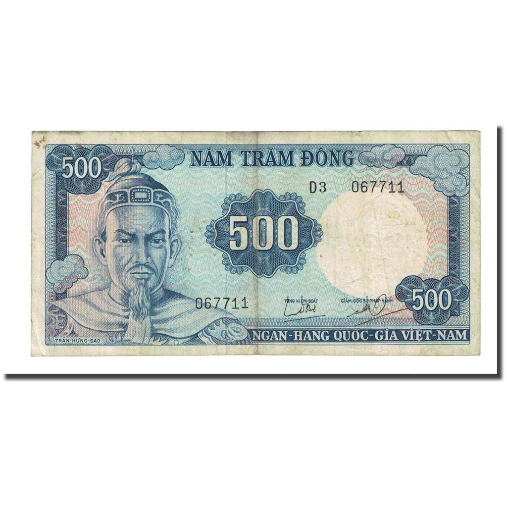 Banconote, Vietnam del Sud, 500 D<ox>ng, Undated (1966), KM:23a, MB