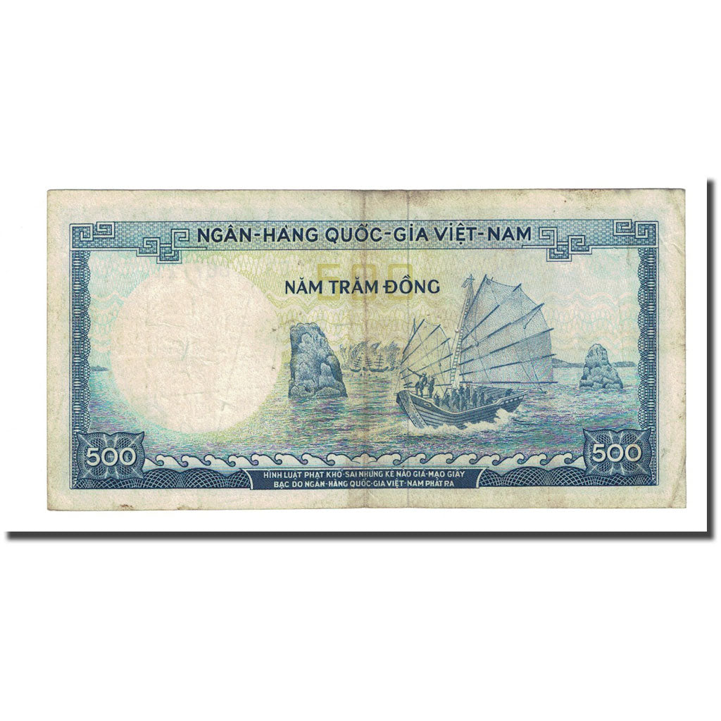 Banconote, Vietnam del Sud, 500 D<ox>ng, Undated (1966), KM:23a, MB