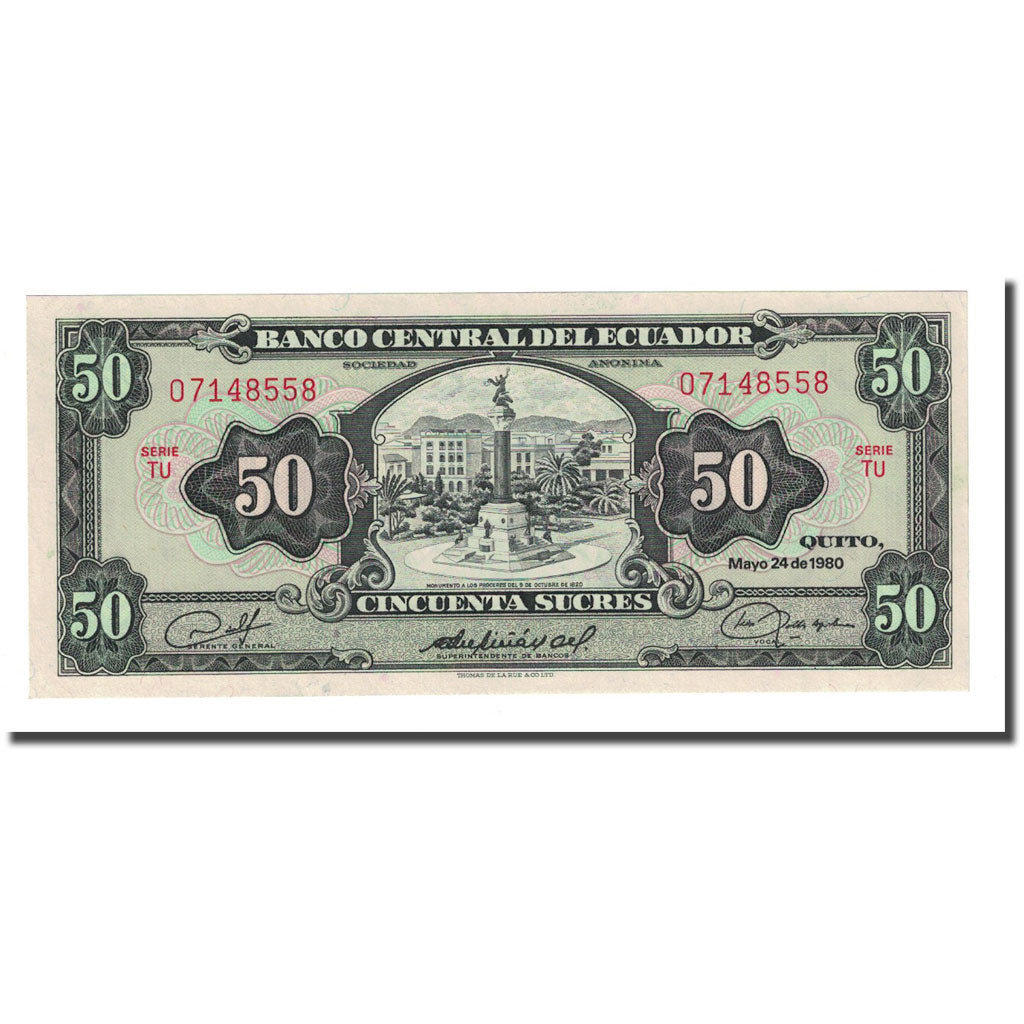 Banknote, Ecuador, 50 Sucres, 1980-05-24, KM:116e, UNC(65-70)