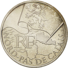 France, 10 Euro Nord-Pas-De-Calais, 2010, MS(60-62), Silver, KM:1664