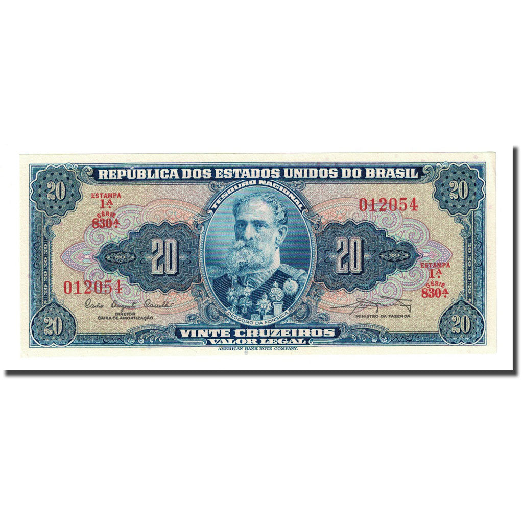 Banknote, Brazil, 20 Cruzeiros, ND(1961-1963), KM:168a, UNC(65-70)