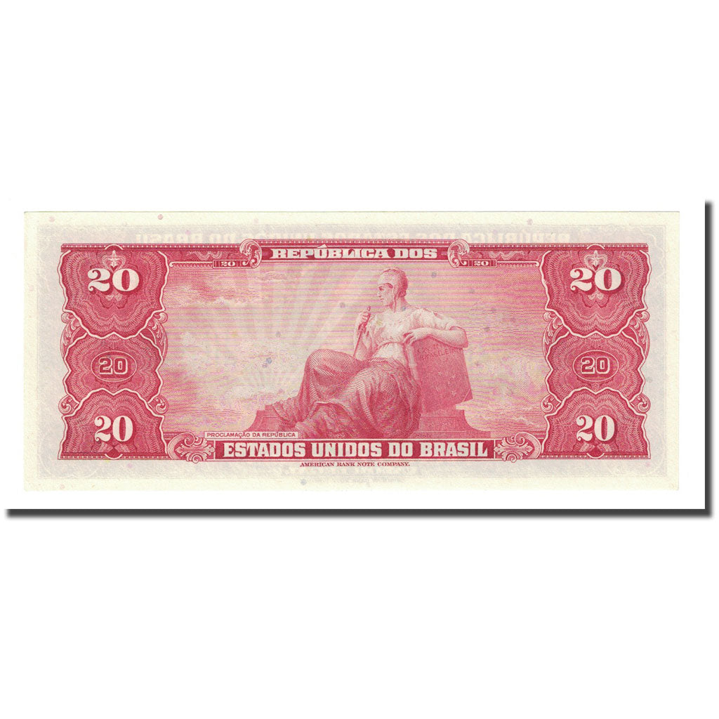 Banknote, Brazil, 20 Cruzeiros, ND(1961-1963), KM:168a, UNC(65-70)