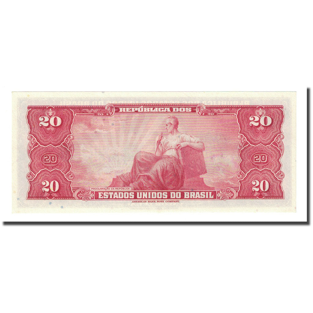 Banknote, Brazil, 20 Cruzeiros, ND(1961-1963), KM:168a, UNC(65-70)
