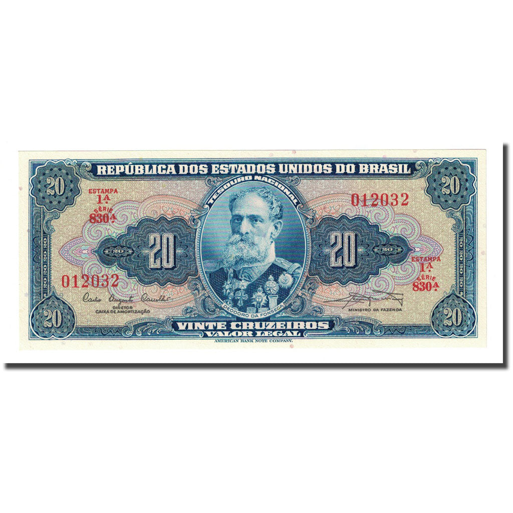 Banknote, Brazil, 20 Cruzeiros, ND(1961-1963), KM:168a, UNC(65-70)