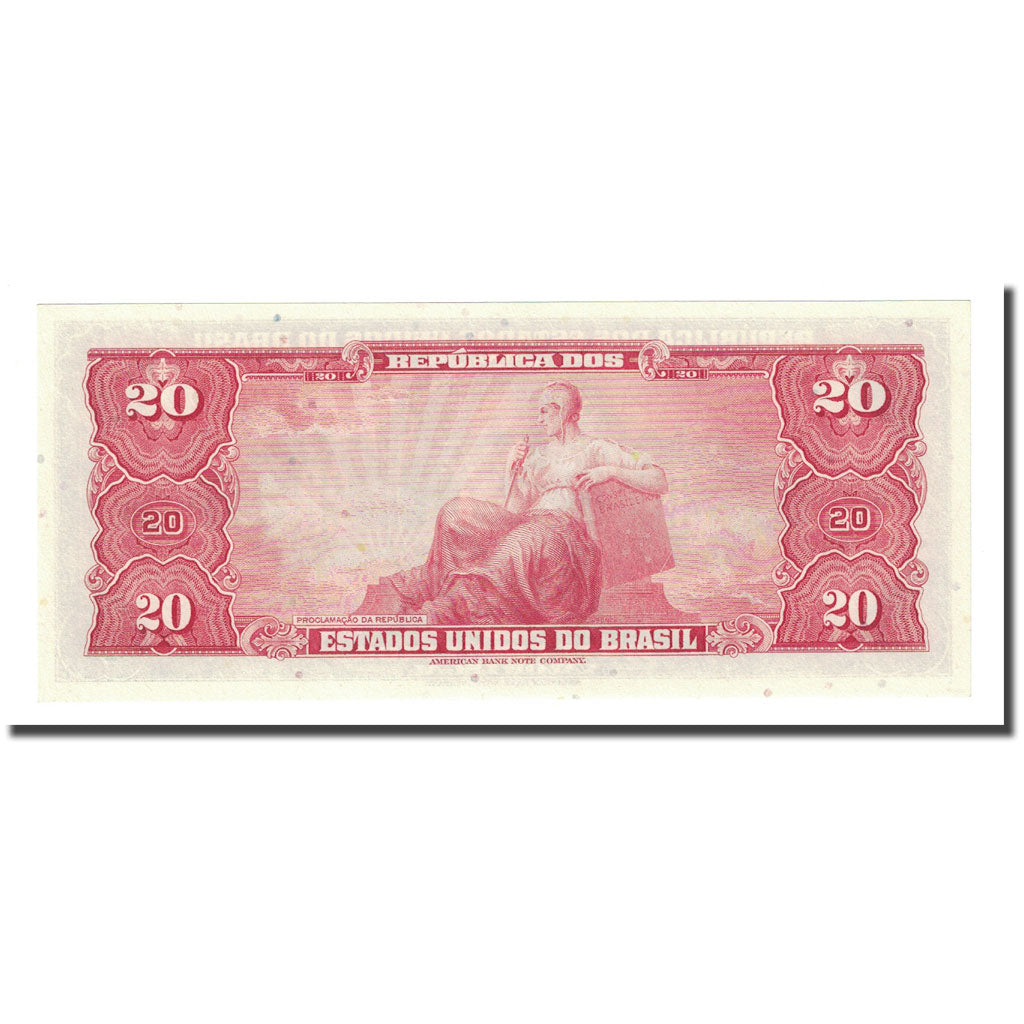 Banknote, Brazil, 20 Cruzeiros, ND(1961-1963), KM:168a, UNC(65-70)