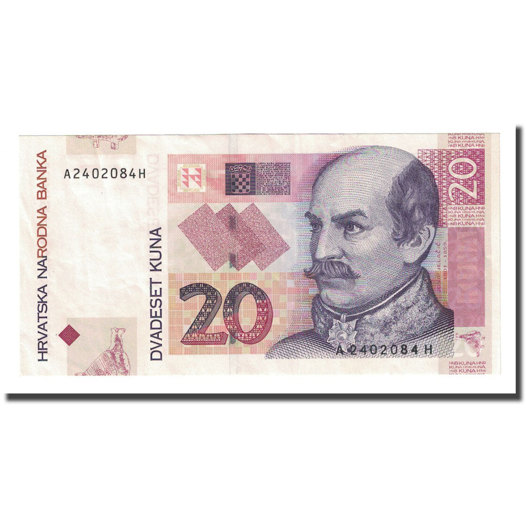 Banknote, Croatia, 20 Kuna, 2001-03-07, KM:39, AU(55-58)