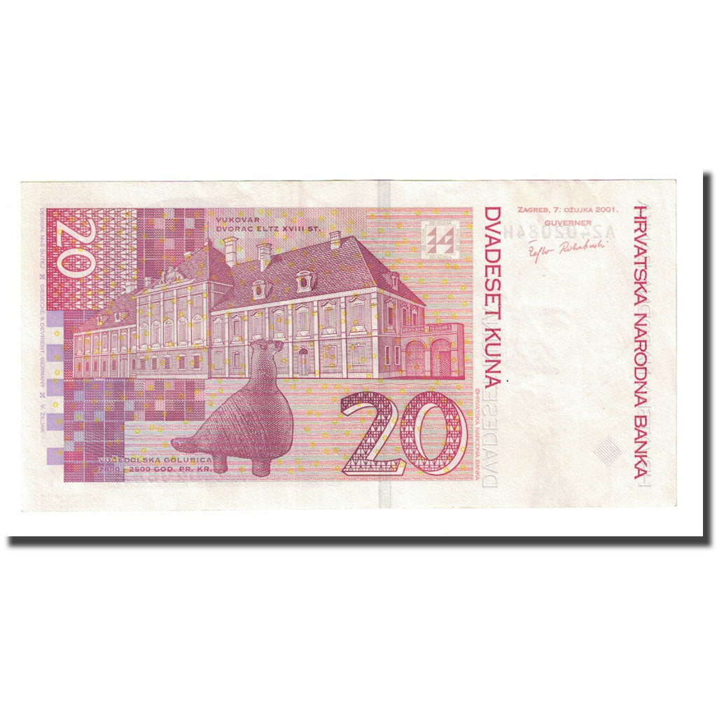 Banknote, Croatia, 20 Kuna, 2001-03-07, KM:39, AU(55-58)